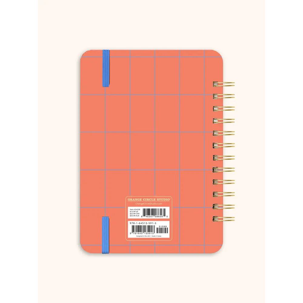 2024 Orange Circle 17 Month DoItAll Planner Coral Grid